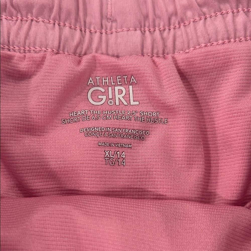 Athleta Girl Pink Running Athletic Shorts - Picture 2 of 5